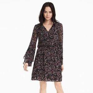 White House Black Market Scattered Print Boho Dress size 00